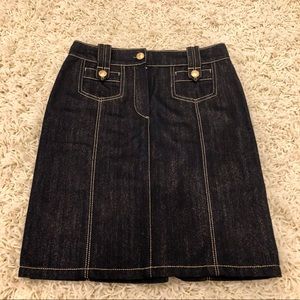 Authentic Louis Vuitton Glittery Denim Skirt 2